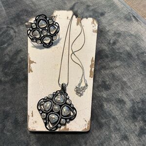 36 inch Brighton necklace and matching bracelet cuff